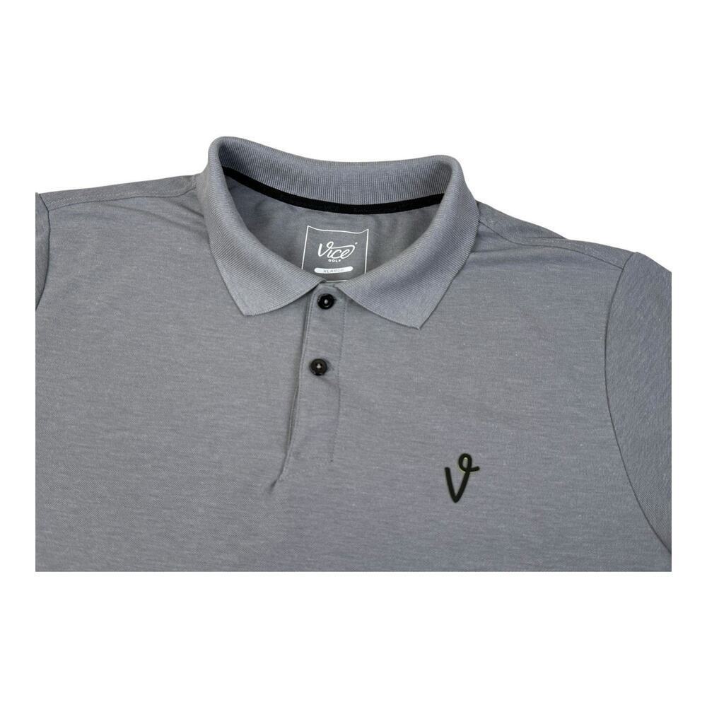 Vice Golf Polo Shirt Mens XL Gray Activewear Performance Casual Stretch